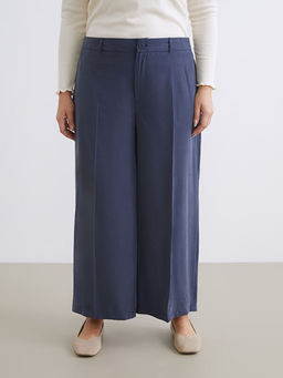 Modal Kar???ml? Kad?n Pileli Pantolon