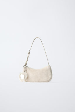 SHEEPSKIN SHOULDER BAG WITH CHARM