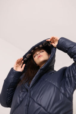 Пальто AMORI 2140 темно-синий  фото 4