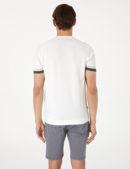 Ekru Slim Fit Triko Ti__rt