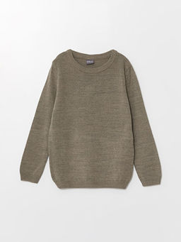 Bisiklet Yaka Basic Uzun Kollu K?z ?ocuk Triko Kazak