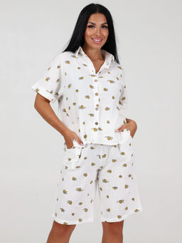 578 ПИЖАМА (шорты) (Белый(лимон))