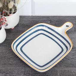 Блюдо 23,5*17*4 см с ручкой фарфор арт. GDE-26 (733738)