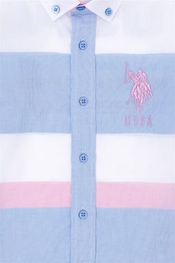 U. S. Polo Assn Синяя рубашка с длинным рукавом для мальчика - U.s. polo assn фото 7