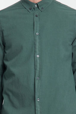 TRENDYOL MAN Haki Unisex Regular Fit %100 Pamuklu Keten Gorunumlu Fit Gomlek TMNSS23GO00099 - Trendyolmilla фото 4