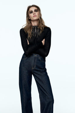 JEANS Z1975 STRAIGHT HIGH WAIST LONG LENGTH - Zara фото 4