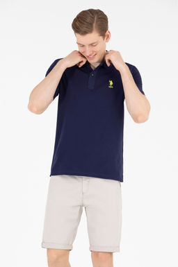 U. S. Polo Assn Мужская темно-синяя базовая футболка с воротником-поло