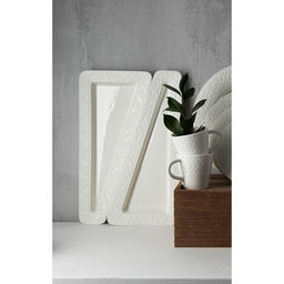 Блюдо для подачи Magistro Crotone, 33.4×15.8×2.5 см, фарфор, белое