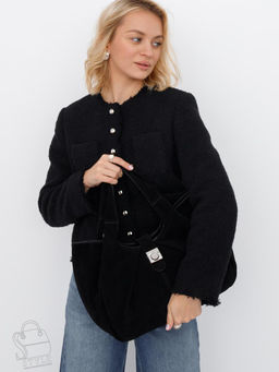 Сумка женская кожаная 2500YF black Polina&Eiterou в Новосибирске