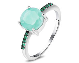 Кольцо, изумруд берилл , наноизумруд, Хоста