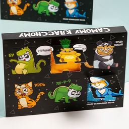 Подарочный набор носков Animals, адвент, 6 пар, 14-16 см