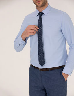 Mavi Slim Fit Uzun Kollu Klasik G_mlek