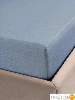 Простыня на резинке PRIME PRIVE СМОГЕН хлопок голуб.