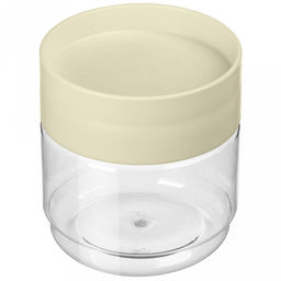 Asti Банка для сыпучих продуктов пластмассовый 0,5л, д9,2см, h10см, светло-бежевый (Россия)