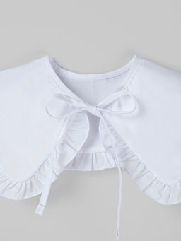 Воротник с рюшей Белый детский - Bungly фото 3