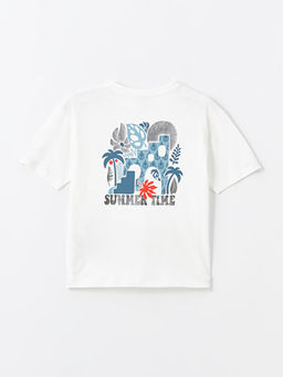 Bisiklet Yaka Bask?l? K?sa Kollu K?z ?ocuk Ti??rt - Waikiki фото 2