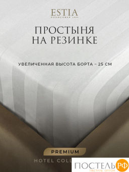 Простыня на резинке Estia HOTEL COLLECTION хлопок-сатин  фото 2