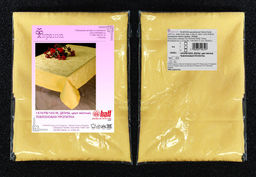 Арт. 1474/PВ/165/Ж, ДЮНЫ, цвет жёлтый, ТЕФЛОНОВАЯ ПРОПИТКА, ГОТОВЫЕ СКАТЕРТИ ширина 250 см x высота 150 см