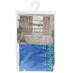 Штора для ванной полиэстер 165х180см "Кураж" "Виолетта", 12 колец, в пакете (Китай)