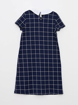 Bebe Yaka Ekose K?sa Kollu K?z ?ocuk Elbise - Waikiki фото 2