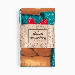 Набор кухонных полотенец Доляна Веселого Нового года 35х60см-4шт, 100% хл  фото 9