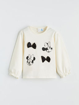 Minnie Mouse Bask?l? K?z Bebek Bluz ve Tayt