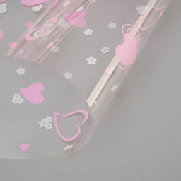 Пленка для цветов Валентин, розово - белая, 40 мкм 0.70?7.5 м - UPAK LAND фото 2