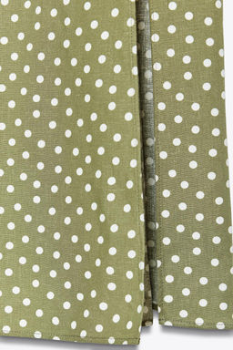 POLKA DOT LINEN BLEND MIDI DRESS - Zara фото 9