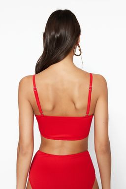 TRENDYOLMILLA Siyah Straplez Dokulu Bikini Ustu TBESS21BU0061 фото 11