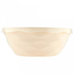 Салатник пластмассовый Modena 2,5л, д24,4см, h9,1см, с крышкой, пищевой полипропилен, светло-бежевый (Россия) - Домашняя мода фото 2