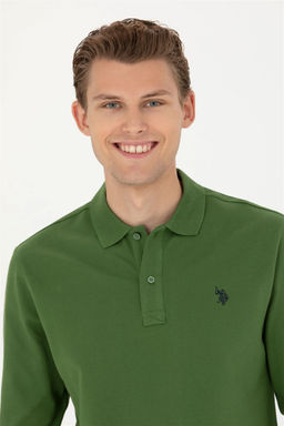 U. S. Polo Assn / Мужской зеленый базовый свитшот - U.s. polo assn фото 2