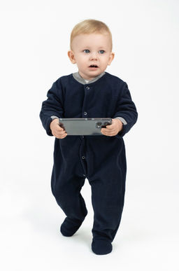 Комбинезон ясельный флисовый темносиний