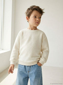 Bisiklet Yaka Erkek ?ocuk Sweatshirt