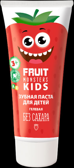 Мегамонстры "Фрутомонстры" Зубная паста детская Клубника (60г).6 /251042/