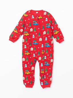 Bisiklet Yaka Y?lba?? Temal? Erkek Bebek Tulum