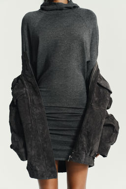 HOODIE KNIT MINI DRESS - Zara фото 2
