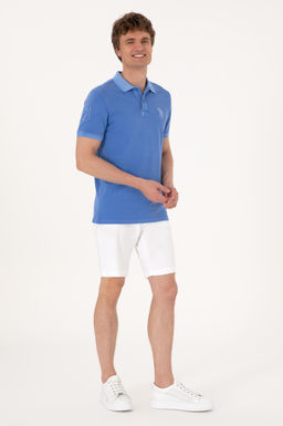 Erkek Slim Fit Polo Yaka _ndigo Y_kamal_ Basic Ti__rt Sepette S_rpriz _ndirim - U.s. polo assn фото 14