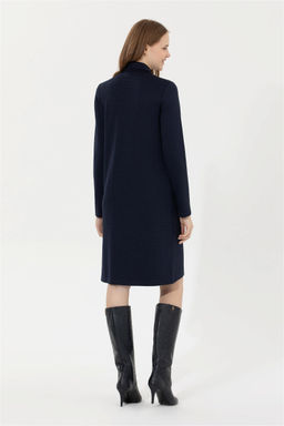 Женское темно-синее трикотажное платье с воротником-поло Неожиданная скидка в корзине - U.s. polo assn фото 5