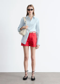 Pantalones cortos vaqueros de cintura alta - H&m фото 2