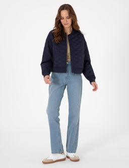 Lacivert Crop Top Mont