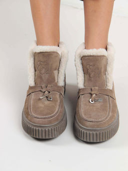 Ботинки EDART 307.от11 br. коричневый капучино замша/шерсть - Ed'art фото 3