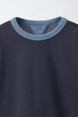 SWEATSHIRT WITH CONTRAST NECK AND CUT-OUTS - Zara фото 3