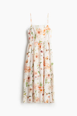 Vestido midi con tirantes finos