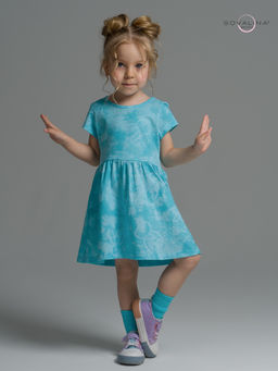 Платье Лето зайцы варенка бирюза - Sovalina фото 6