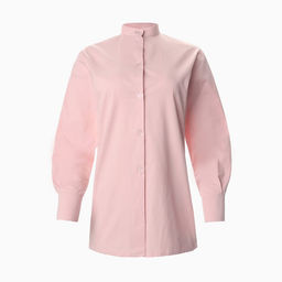 Рубашка женская MINAKU: Casual Collection с разрезами, размер 46, розовая