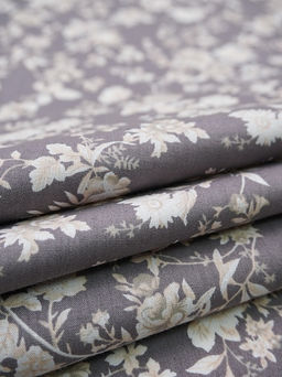 Импорт. хлопок "Летняя мелодия" цв.серый с лиловым оттенком, ш.1.5м, хлопок-100%, 100гр/м.кв