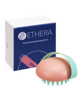 ETHERA Массажная силиконовая щётка для мытья головы, розовый