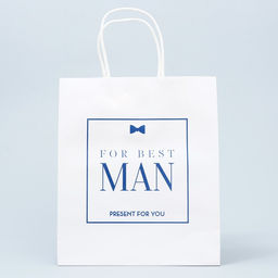 Цена за 2 шт. Пакет подарочный крафтовый, упаковка, Best man, 22?25?12 см