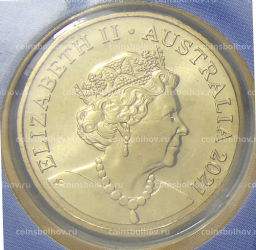 1 доллар 2021 года Австралия Буква Q (в конверте с маркой)