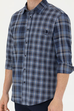 Мужская синяя рубашка с длинным рукавом - U.s. polo assn фото 20